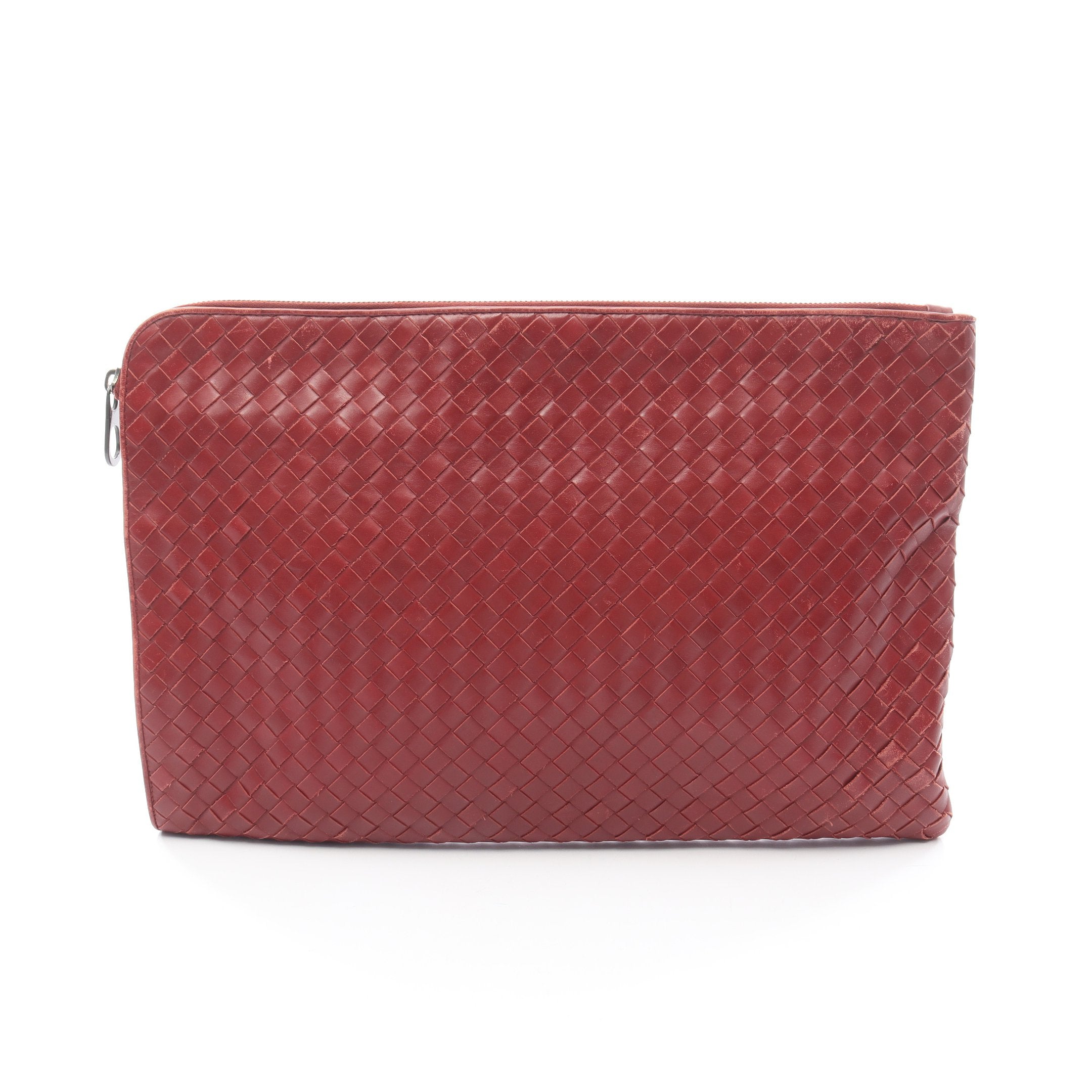 ボッテガヴェネタ イントレチャート サテン レザー クラッチバッグ Y04790 BOTTEGA VENETA（ボッテガ・ヴェネタ） イントレチャート クラッチ