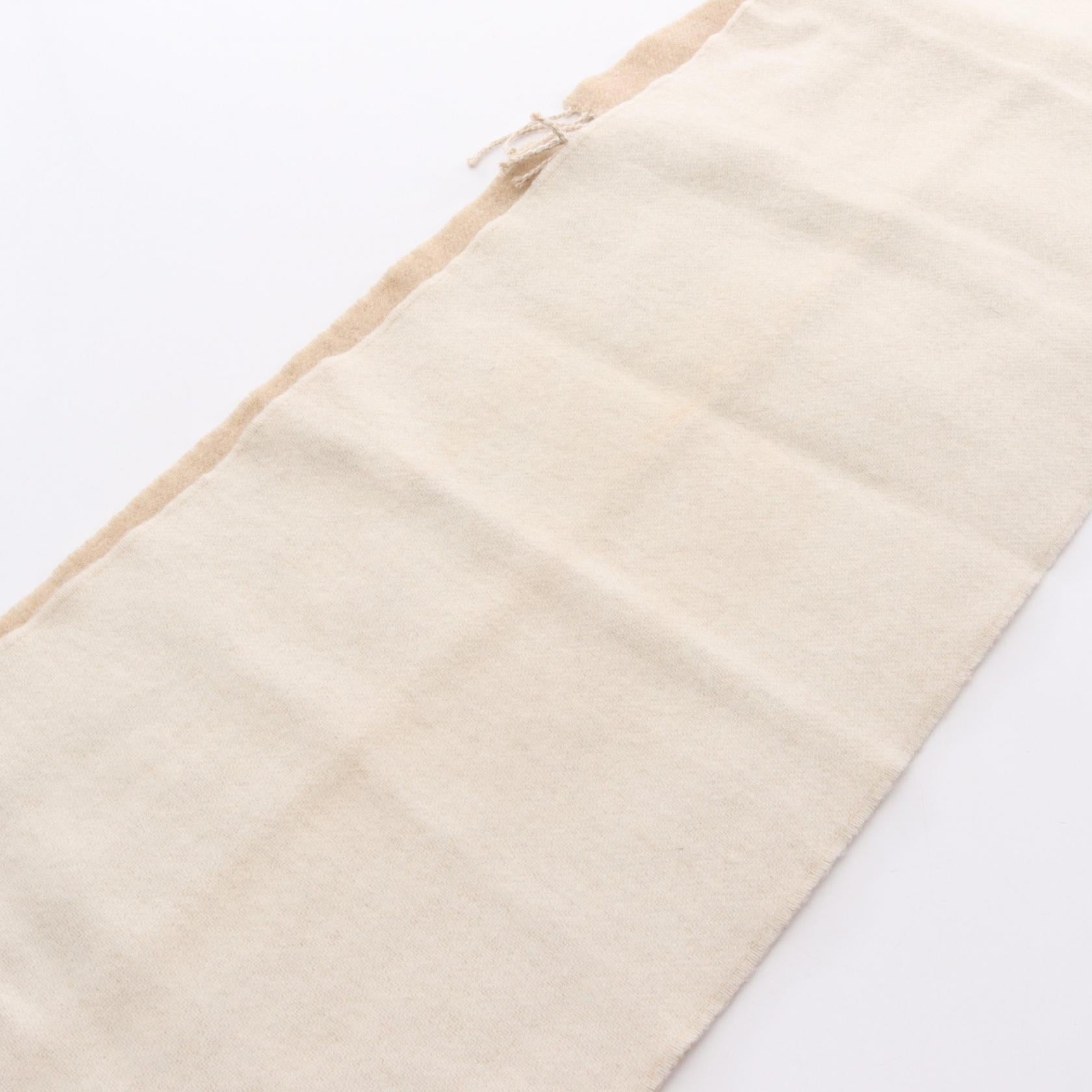 ロエベ　アナグラムロゴ　カシミヤ混ウールマフラー　バイカラー　ベージュ系 ロエベ アナグラムロゴ カシミヤ混ウールマフラー バイカラー ベージュ