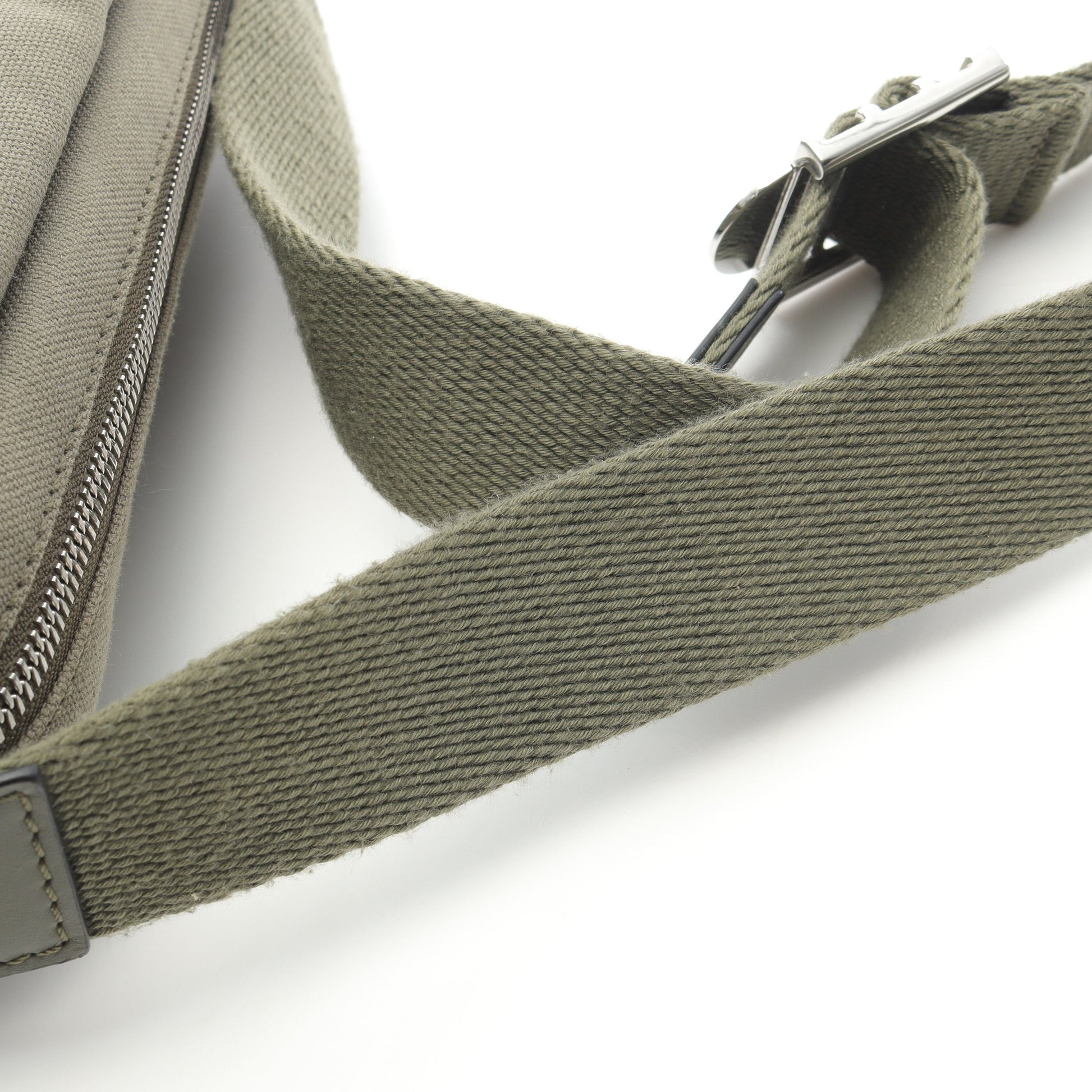 MILITARY MESSENGER SIGNAT ミリタリー メッセンジャーバッグ XS ショルダーバッグ キャンバス レザー カーキグリーン ロエベ バッグ LOEWE