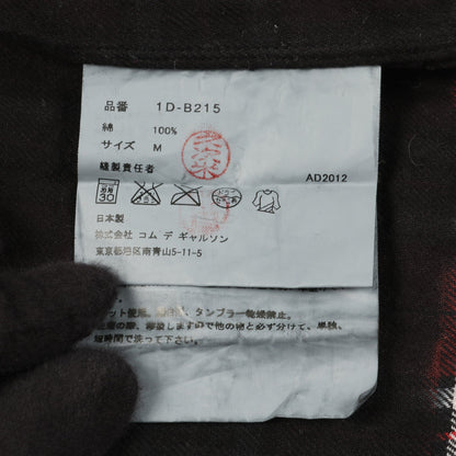 ネルシャツ 長袖 チェック コットン ブラック レッド ホワイト ブラックコムデギャルソン トップス BLACK COMME des GARCONS