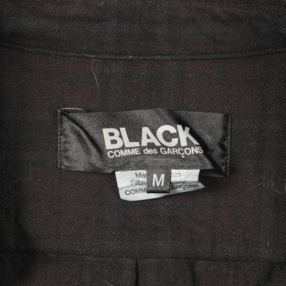 ネルシャツ 長袖 チェック コットン ブラック レッド ホワイト ブラックコムデギャルソン トップス BLACK COMME des GARCONS