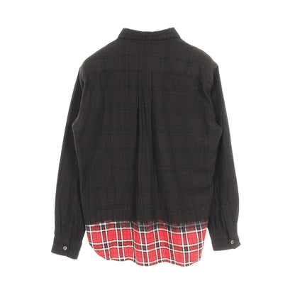 ネルシャツ 長袖 チェック コットン ブラック レッド ホワイト ブラックコムデギャルソン トップス BLACK COMME des GARCONS