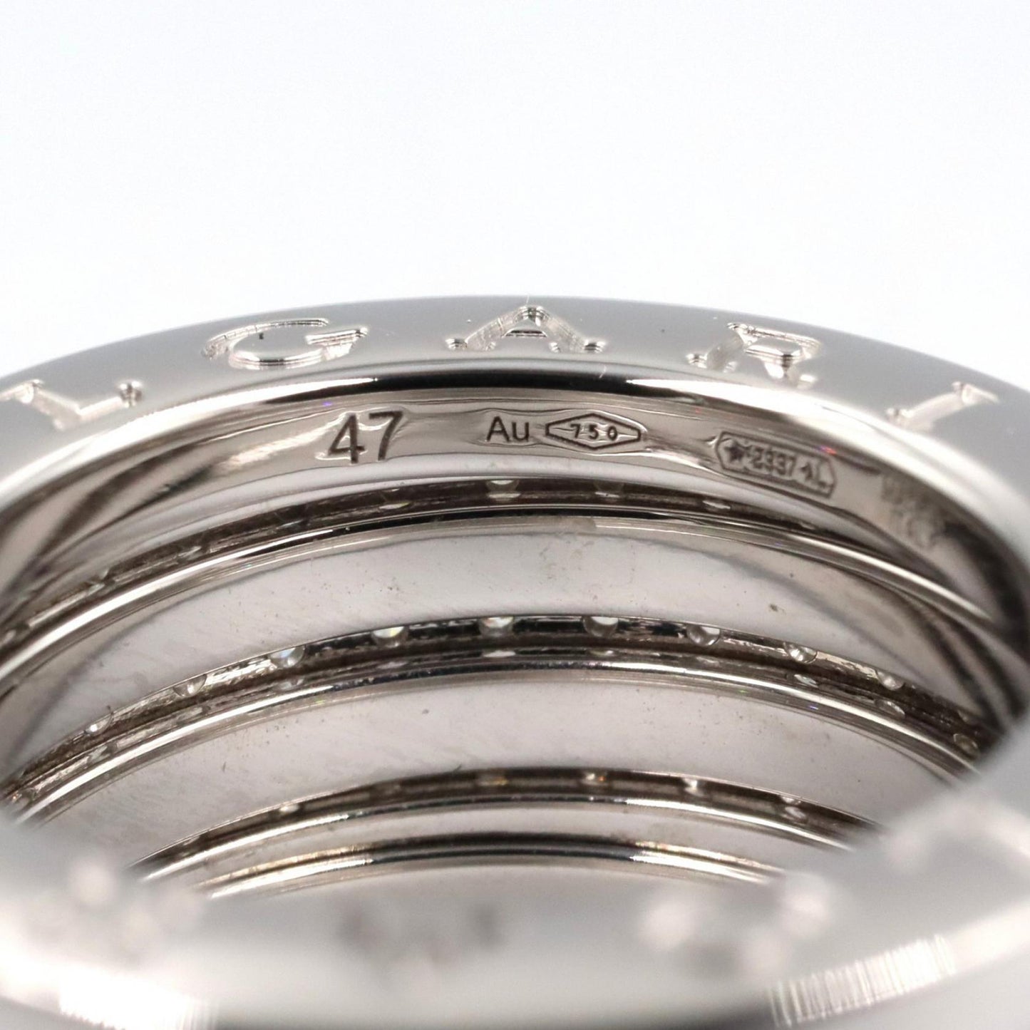 B-zero1 ビーゼロワン リング ダイヤ リング 指輪 K18WG ダイヤモンド ホワイトゴールド クリア ブルガリ アクセサリー BVLGARI