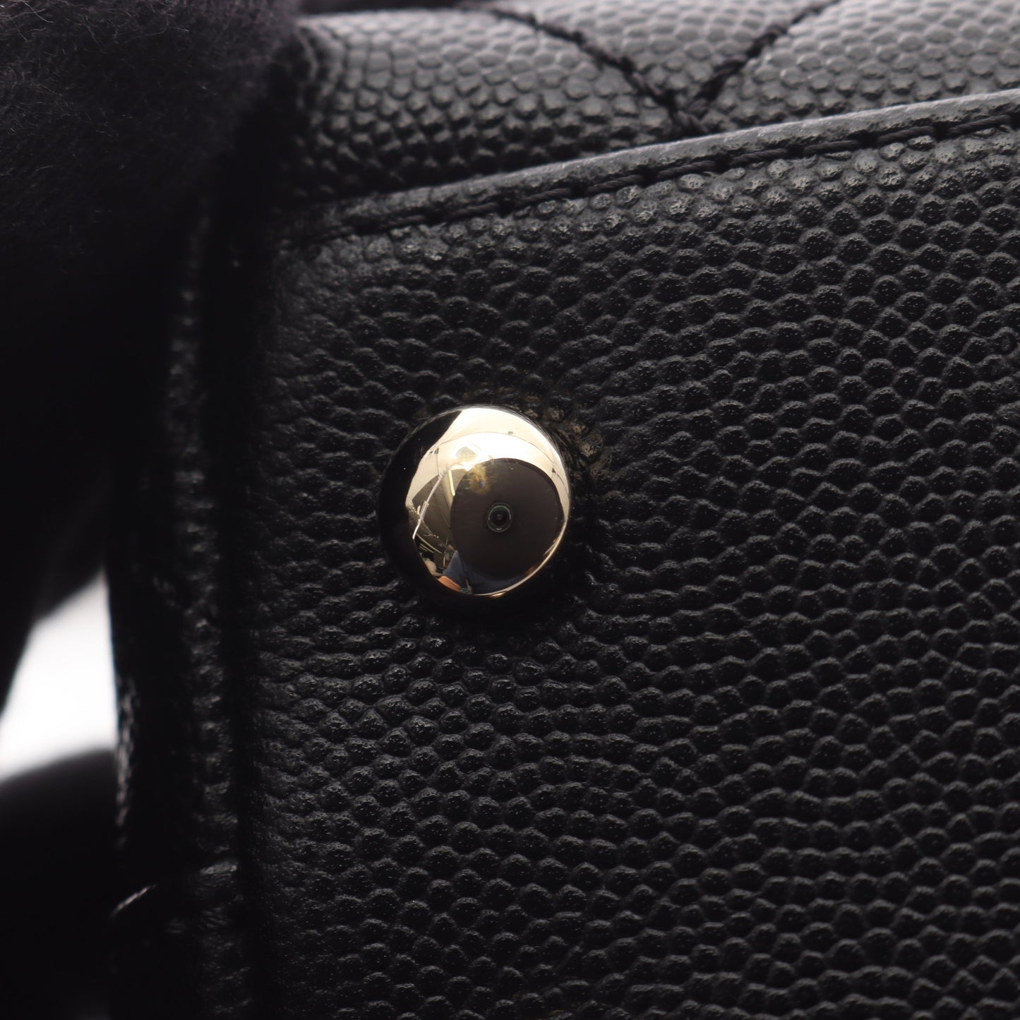 ココハンドルXXS トップハンドル ハンドバッグ キャビアスキン ブラック ゴールド金具 2WAY シャネル バッグ CHANEL