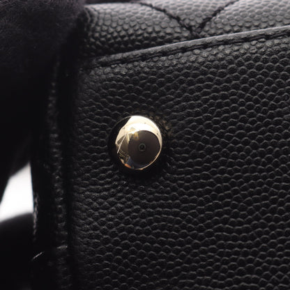 ココハンドルXXS トップハンドル ハンドバッグ キャビアスキン ブラック ゴールド金具 2WAY シャネル バッグ CHANEL