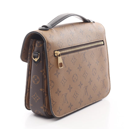 ポシェット メティス MM モノグラムリバース ハンドバッグ PVC レザー ブラウン ブラック 2WAY ルイヴィトン バッグ LOUIS VUITTON
