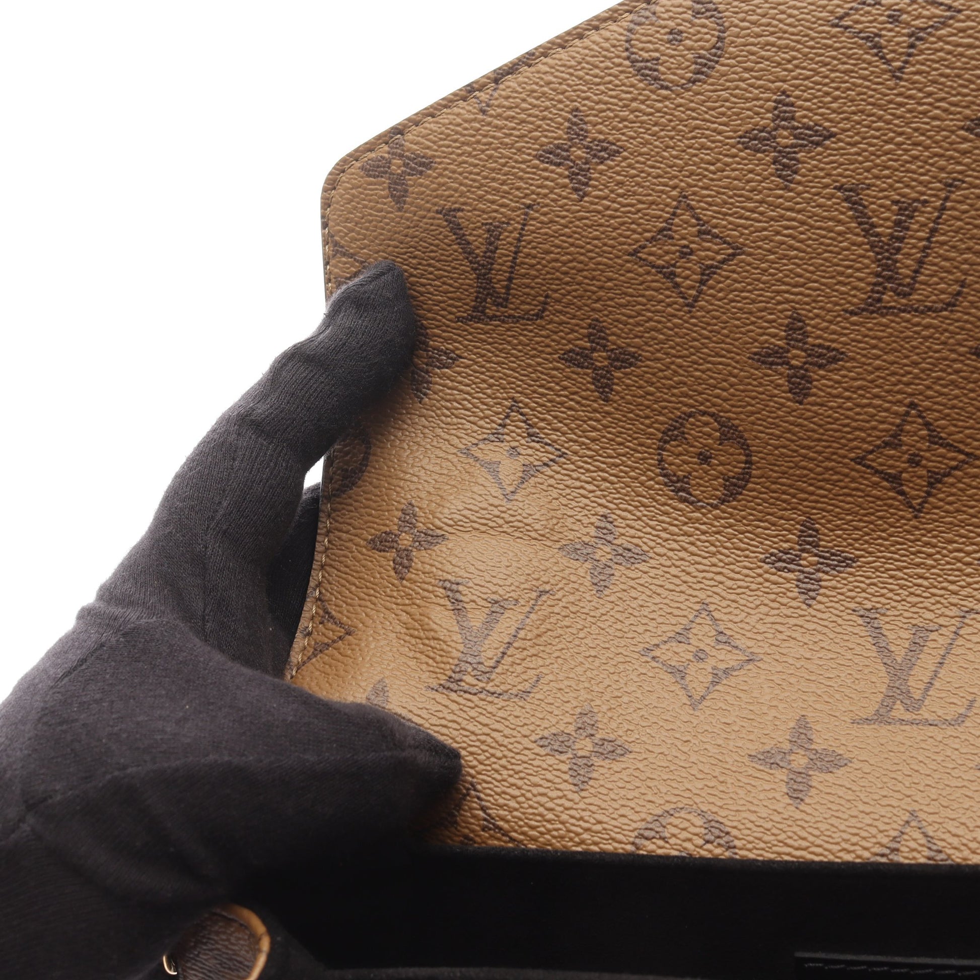 ポシェット メティス MM モノグラムリバース ハンドバッグ PVC レザー ブラウン ブラック 2WAY ルイヴィトン バッグ LOUIS VUITTON