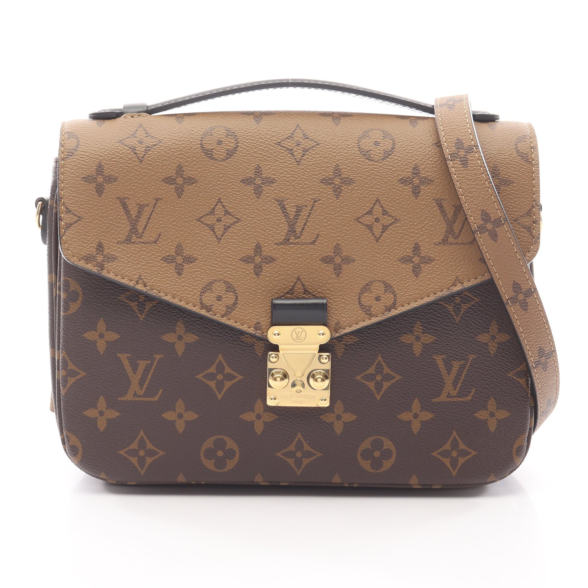 ポシェット メティス MM モノグラムリバース ハンドバッグ PVC レザー ブラウン ブラック 2WAY ルイヴィトン バッグ LOUIS VUITTON