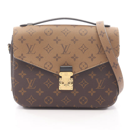 ポシェット メティス MM モノグラムリバース ハンドバッグ PVC レザー ブラウン ブラック 2WAY ルイヴィトン バッグ LOUIS VUITTON