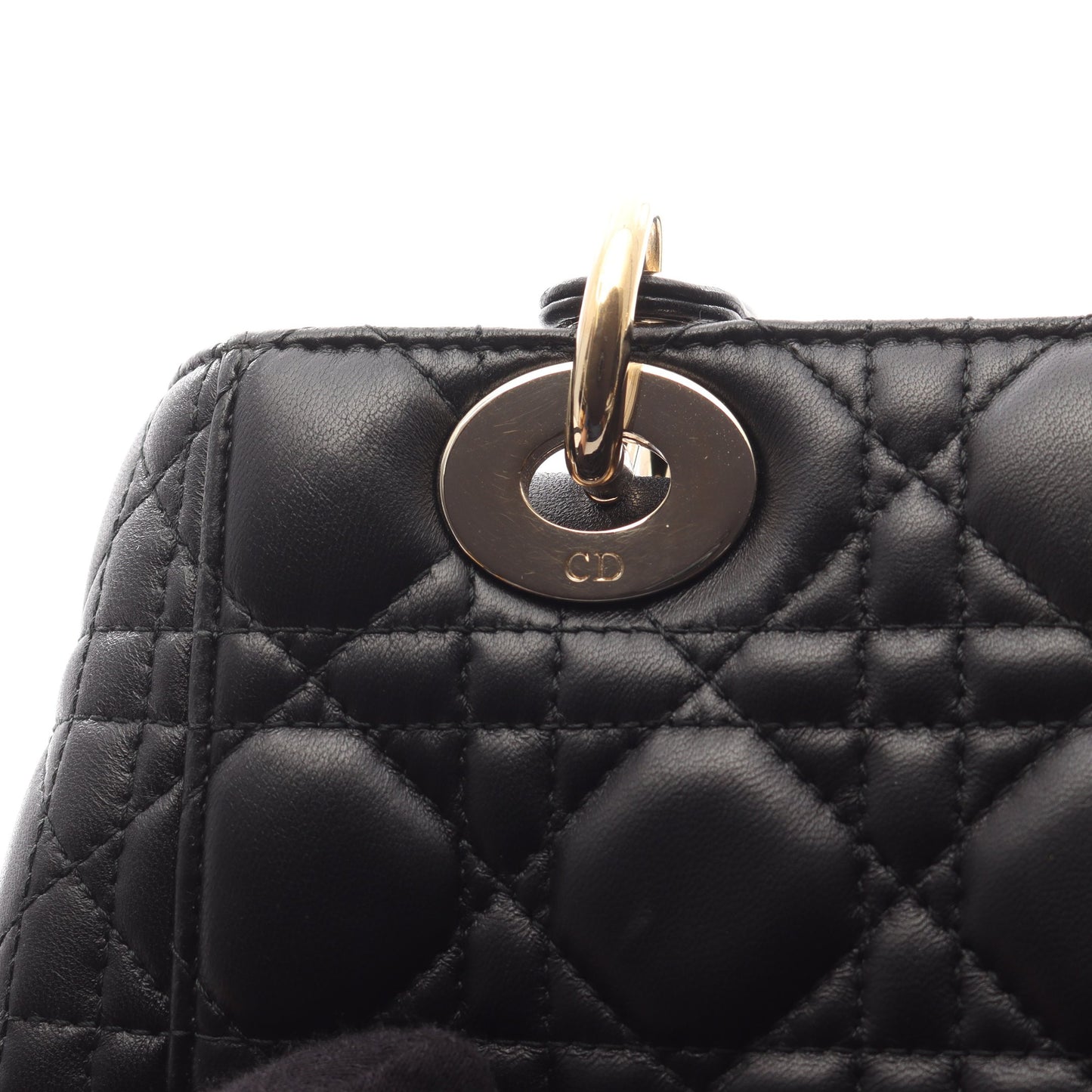 MY LADY DIOR マイレディディオール スモール ハンドバッグ レザー ブラック 2WAY クリスチャンディオール バッグ Christian Dior