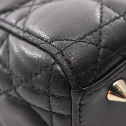 MY LADY DIOR マイレディディオール スモール ハンドバッグ レザー ブラック 2WAY クリスチャンディオール バッグ Christian Dior