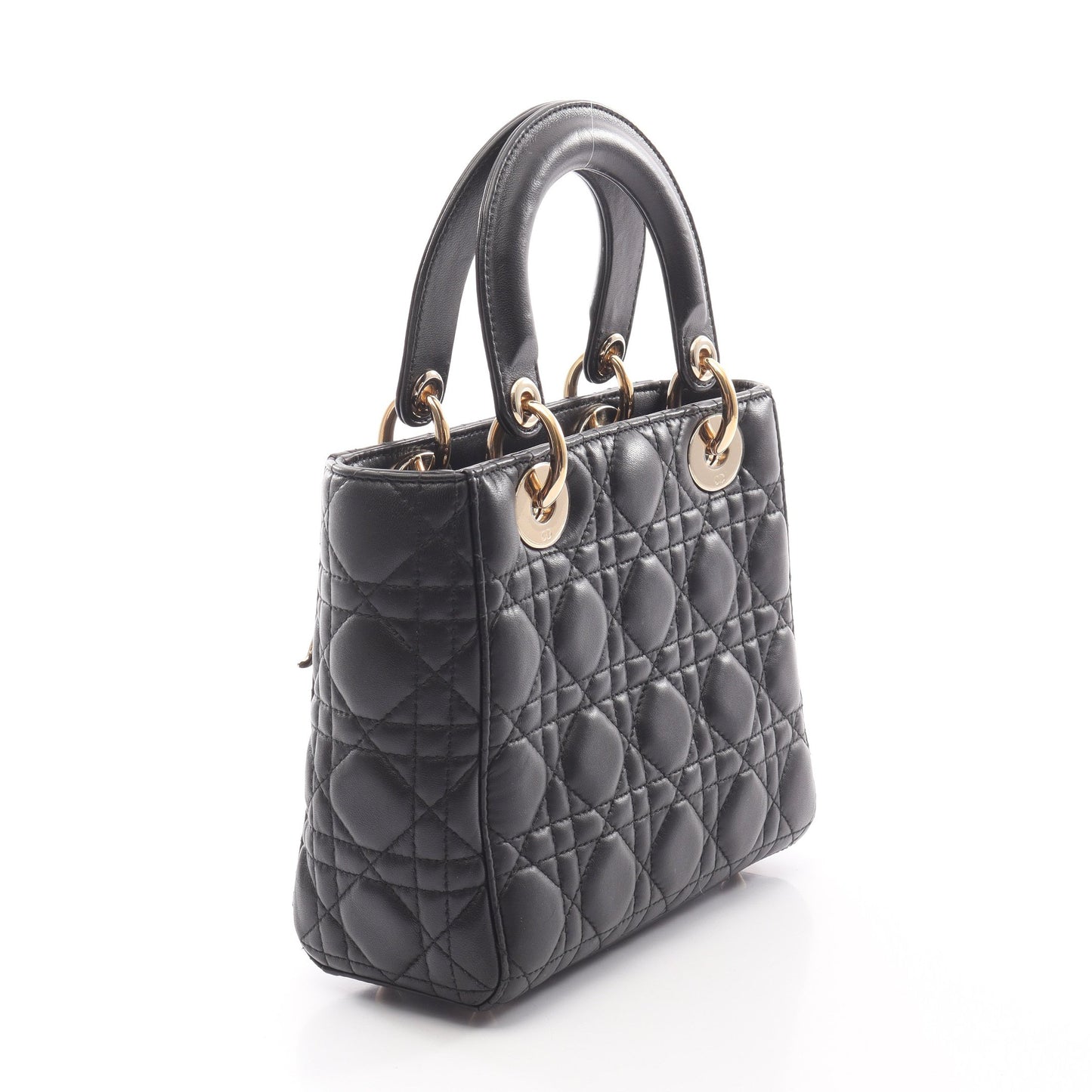 MY LADY DIOR マイレディディオール スモール ハンドバッグ レザー ブラック 2WAY クリスチャンディオール バッグ Christian Dior