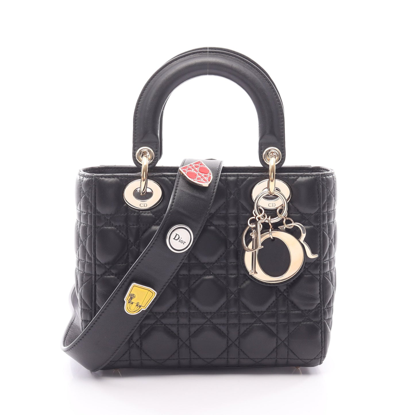 MY LADY DIOR マイレディディオール スモール ハンドバッグ レザー ブラック 2WAY クリスチャンディオール バッグ Christian Dior