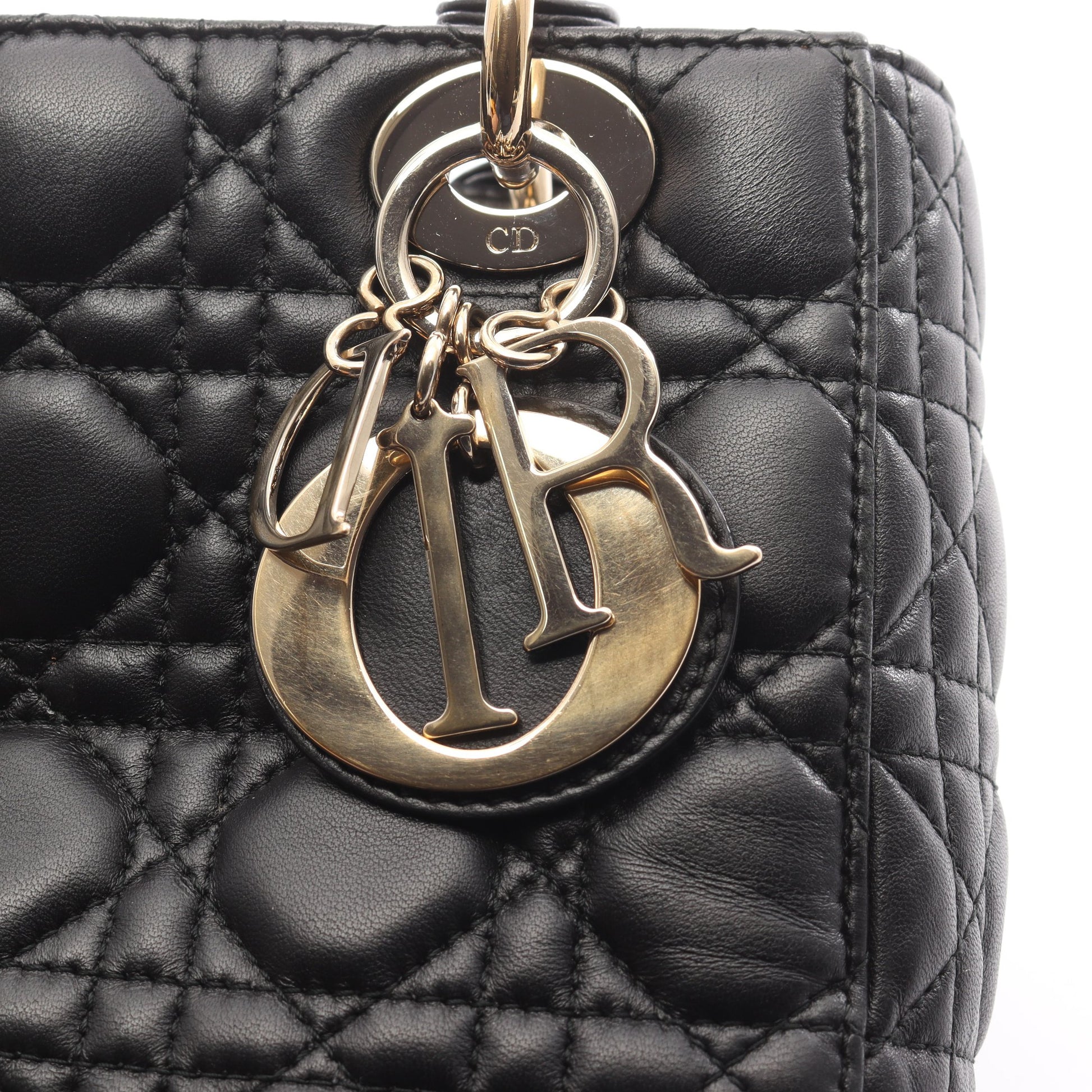 MY LADY DIOR マイレディディオール スモール ハンドバッグ レザー ブラック 2WAY クリスチャンディオール バッグ Christian Dior