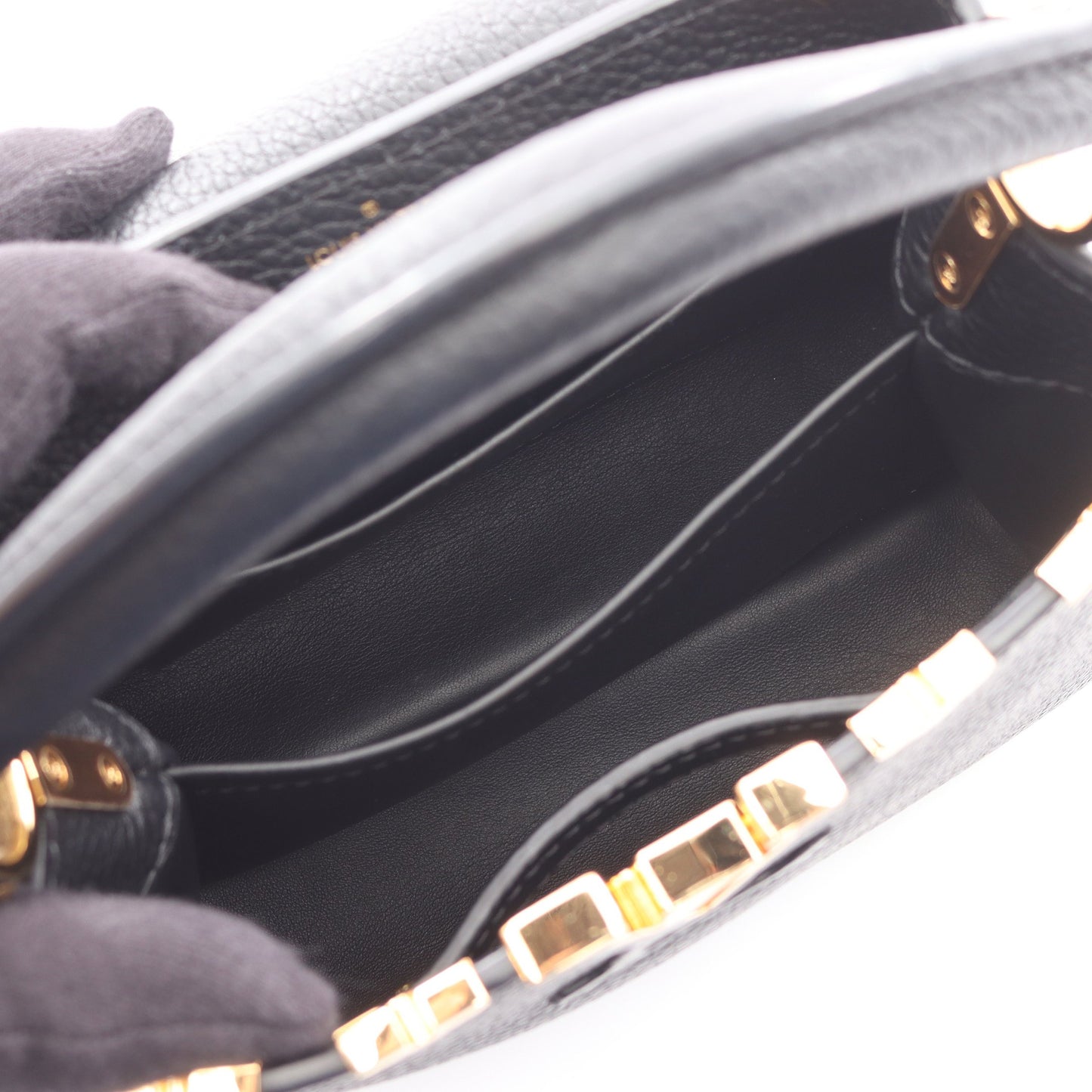 カプシーヌ MINI ノワール ハンドバッグ トリヨンレザー ブラック 2WAY ルイヴィトン バッグ LOUIS VUITTON