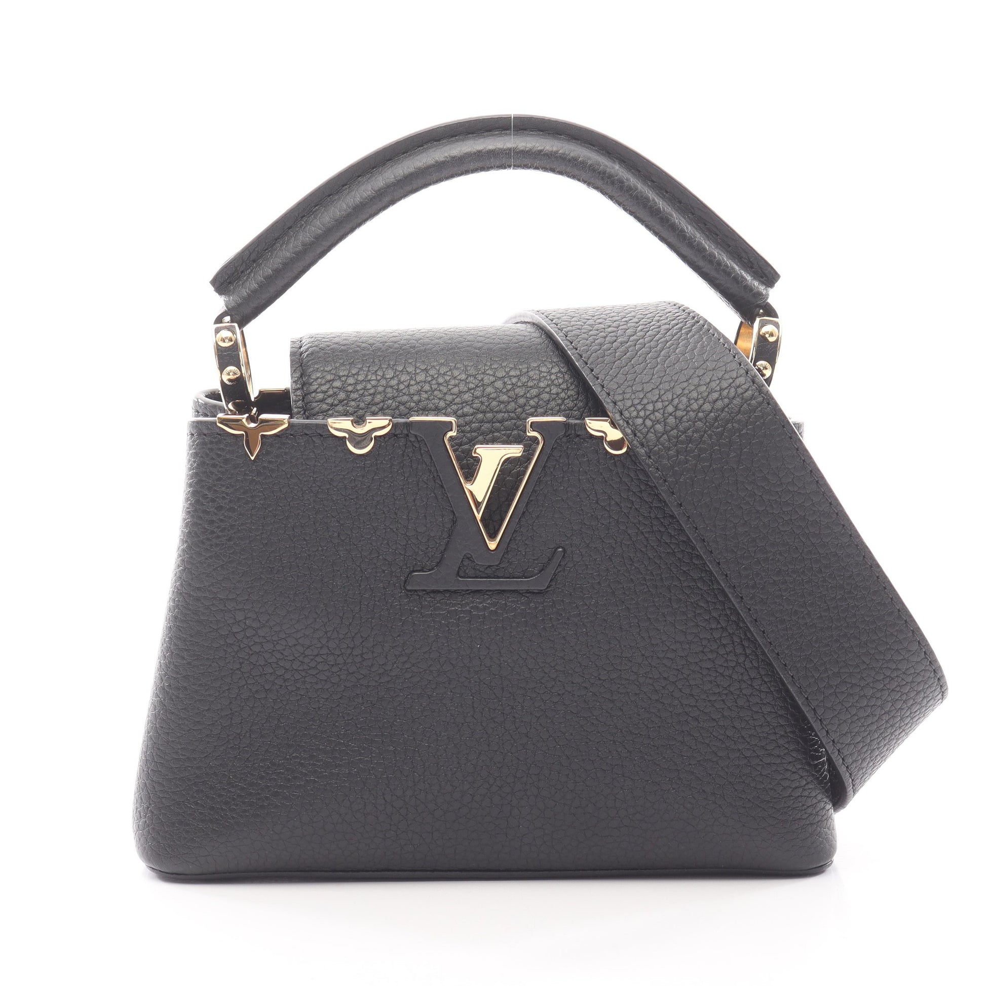 カプシーヌ MINI ノワール ハンドバッグ トリヨンレザー ブラック 2WAY ルイヴィトン バッグ LOUIS VUITTON