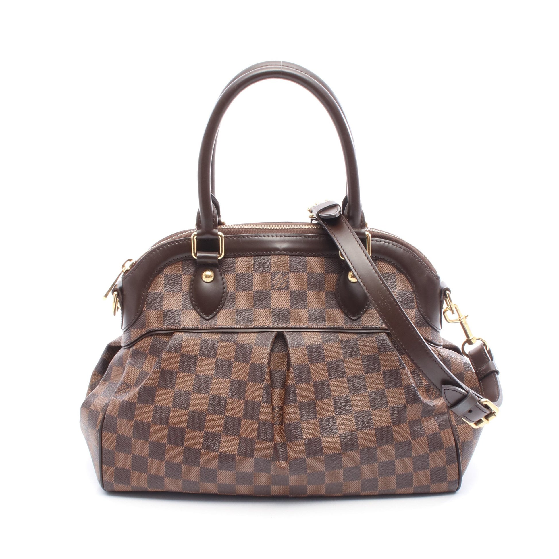 トレヴィPM ダミエエベヌ ハンドバッグ PVC レザー ブラウン 2WAY ルイヴィトン バッグ LOUIS VUITTON