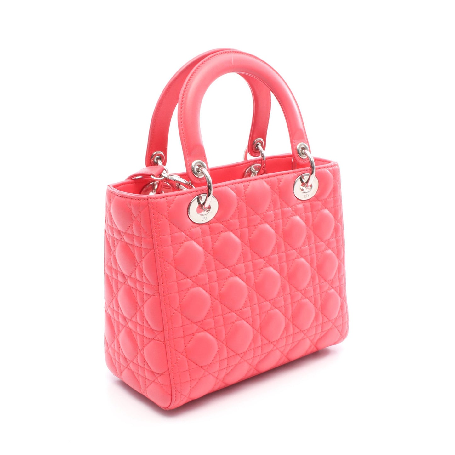 LADY DIOR レディディオール カナージュ ハンドバッグ レザー ピンク 2WAY クリスチャンディオール バッグ Christian Dior