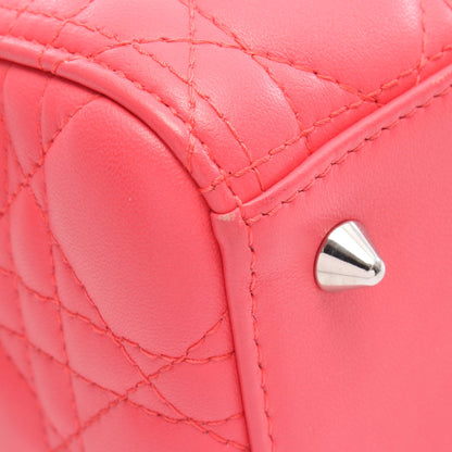 LADY DIOR レディディオール カナージュ ハンドバッグ レザー ピンク 2WAY クリスチャンディオール バッグ Christian Dior