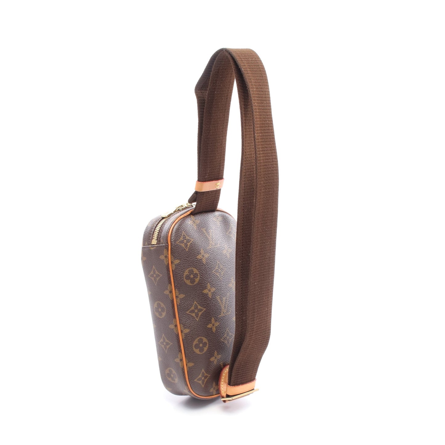 ポシェットガンジュ モノグラム ボディバッグ PVC レザー ブラウン ルイヴィトン バッグ LOUIS VUITTON