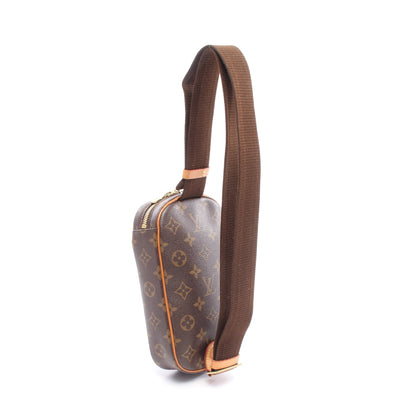 ポシェットガンジュ モノグラム ボディバッグ PVC レザー ブラウン ルイヴィトン バッグ LOUIS VUITTON