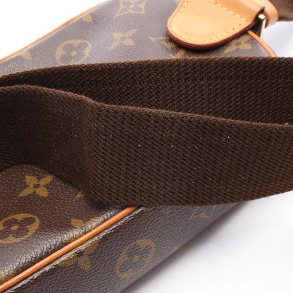 ポシェットガンジュ モノグラム ボディバッグ PVC レザー ブラウン ルイヴィトン バッグ LOUIS VUITTON