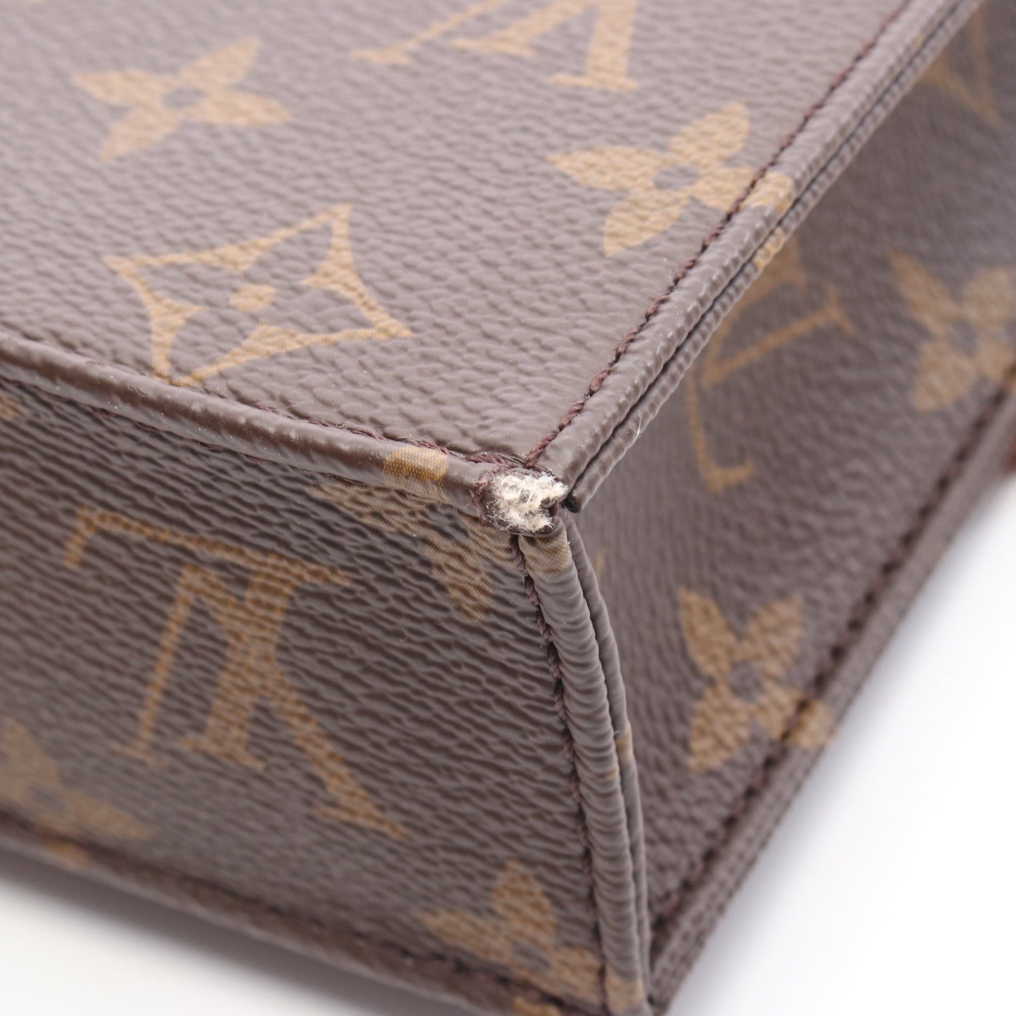プティット サックプラ モノグラム ハンドバッグ PVC レザー ブラウン 2WAY ルイヴィトン バッグ LOUIS VUITTON