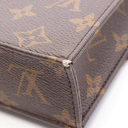 プティット サックプラ モノグラム ハンドバッグ PVC レザー ブラウン 2WAY ルイヴィトン バッグ LOUIS VUITTON