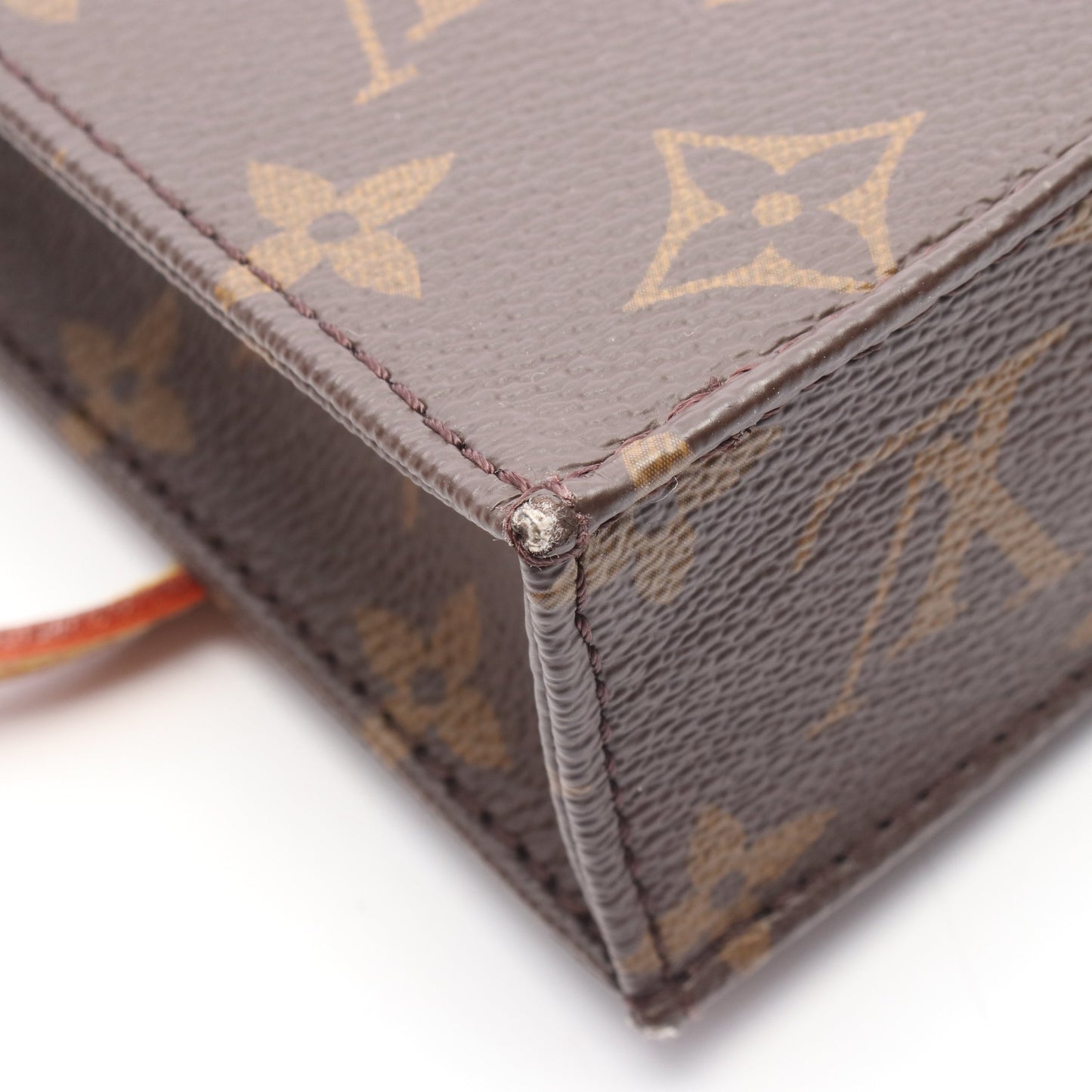 プティット サックプラ モノグラム ハンドバッグ PVC レザー ブラウン 2WAY ルイヴィトン バッグ LOUIS VUITTON