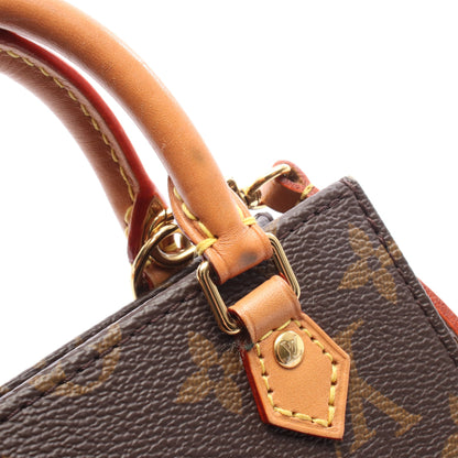 プティット サックプラ モノグラム ハンドバッグ PVC レザー ブラウン 2WAY ルイヴィトン バッグ LOUIS VUITTON