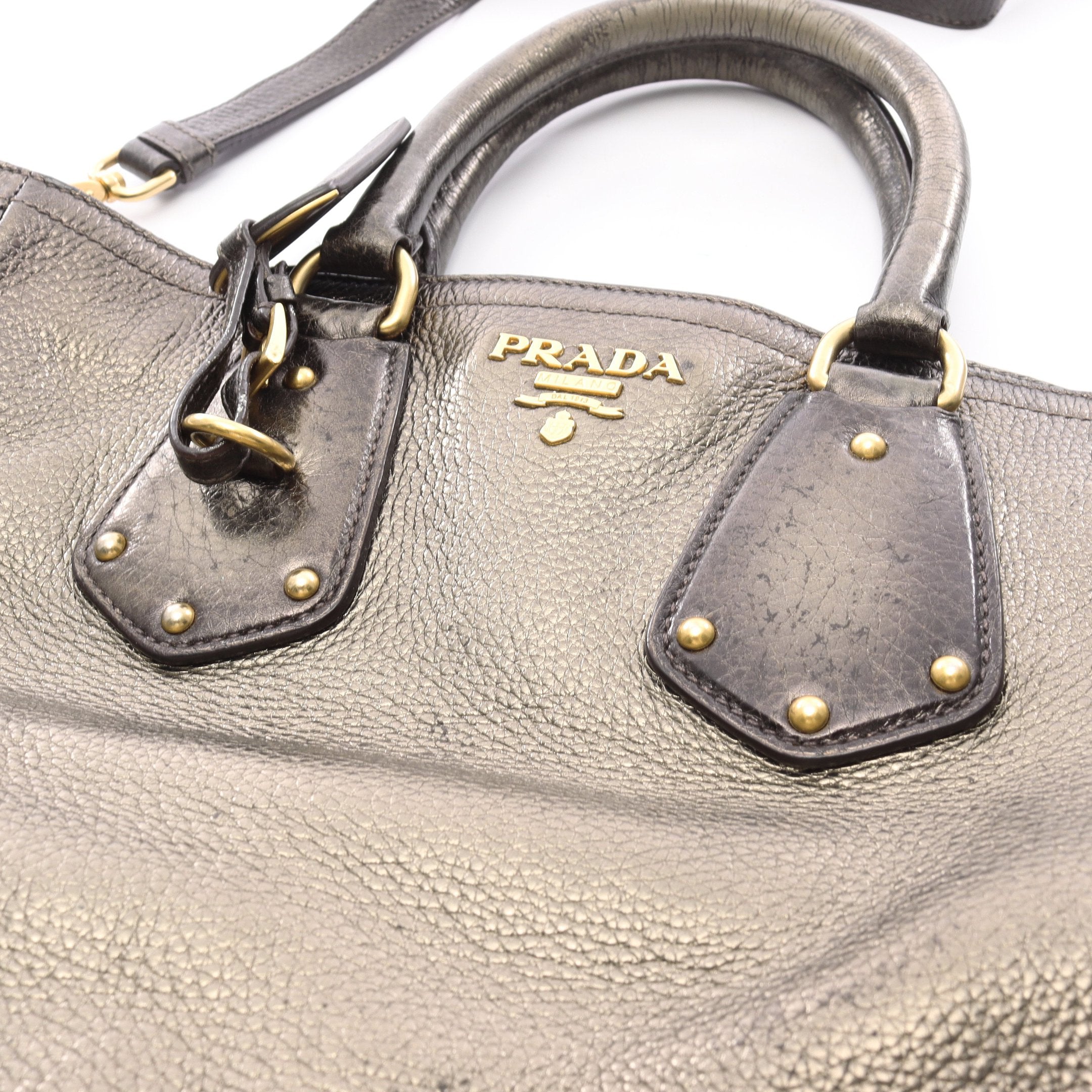 PRADA ハンドバック　キラキラ　希少　激レア メタル プラダ ガレリア クリスタル サテン ミニバッグ | PRADA - 日本