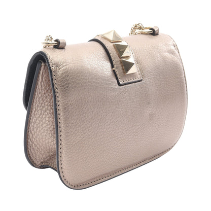 ロックスタッズ チェーンショルダーバッグ レザー ゴールド ヴァレンティノ バッグ VALENTINO