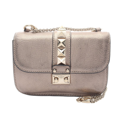 ロックスタッズ チェーンショルダーバッグ レザー ゴールド ヴァレンティノ バッグ VALENTINO