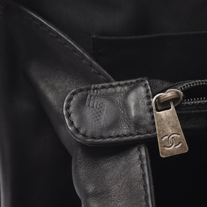 ワイルドステッチ ハンドバッグ レザー ブラック ゴールド金具 シャネル バッグ CHANEL