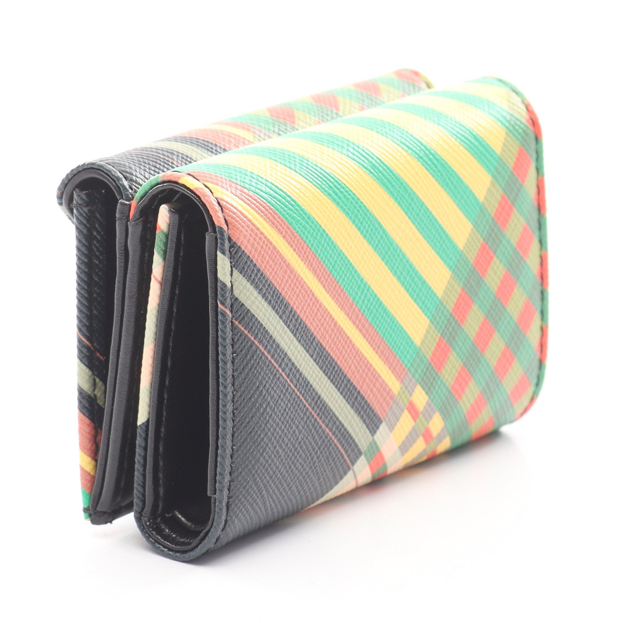 ヴィヴィアンウエストウッド Vivienne Westwood SAFF PRINT ENVELOPE BILLFOLD SAFFIANO TARTAN オーブ 三つ折り財布 財布 ポリウレタン レディース イエロー系 / マルチカラー 51150009O102 【新品】 SAFF PRINT ENVELOPE BILLFOLD SAFFIANO TARTAN オーブ 三つ折り財布
