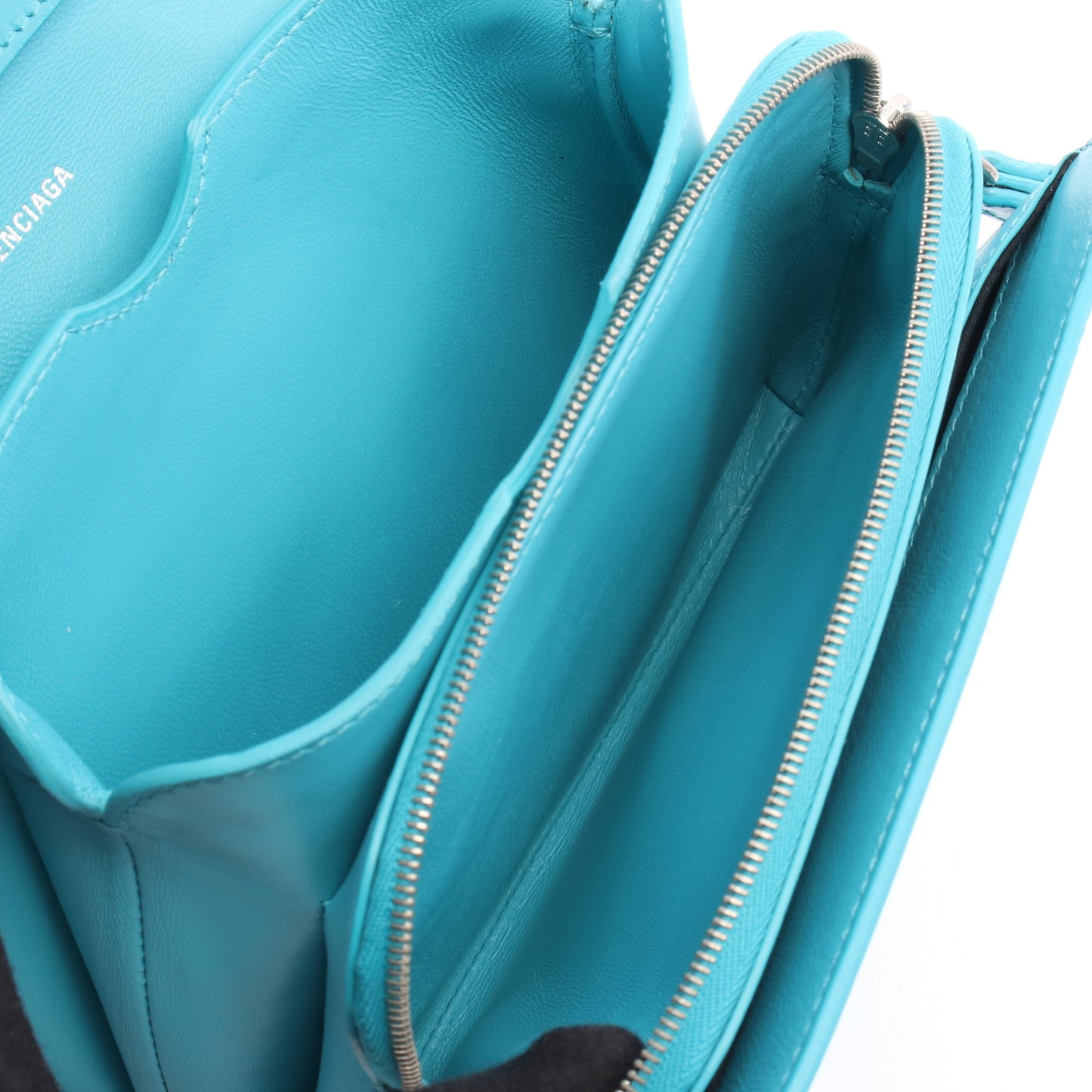 ビードット ショルダーバッグ レザー ターコイズブルー バッグ BALENCIAGA