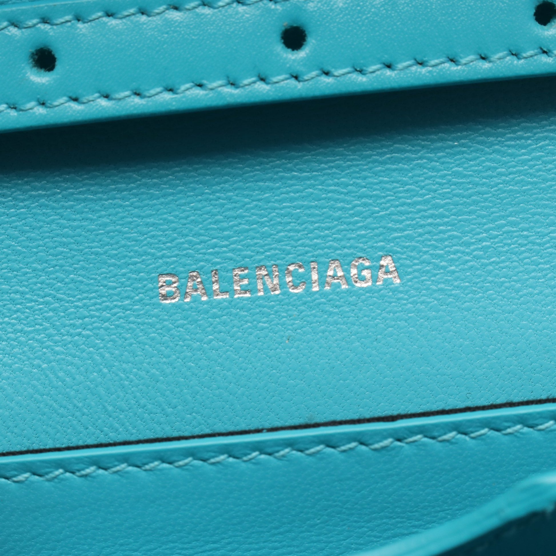 ビードット ショルダーバッグ レザー ターコイズブルー バッグ BALENCIAGA