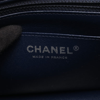 ミニマトラッセ チェーンショルダーバッグ レザー ネイビー シルバー金具 シャネル バッグ CHANEL