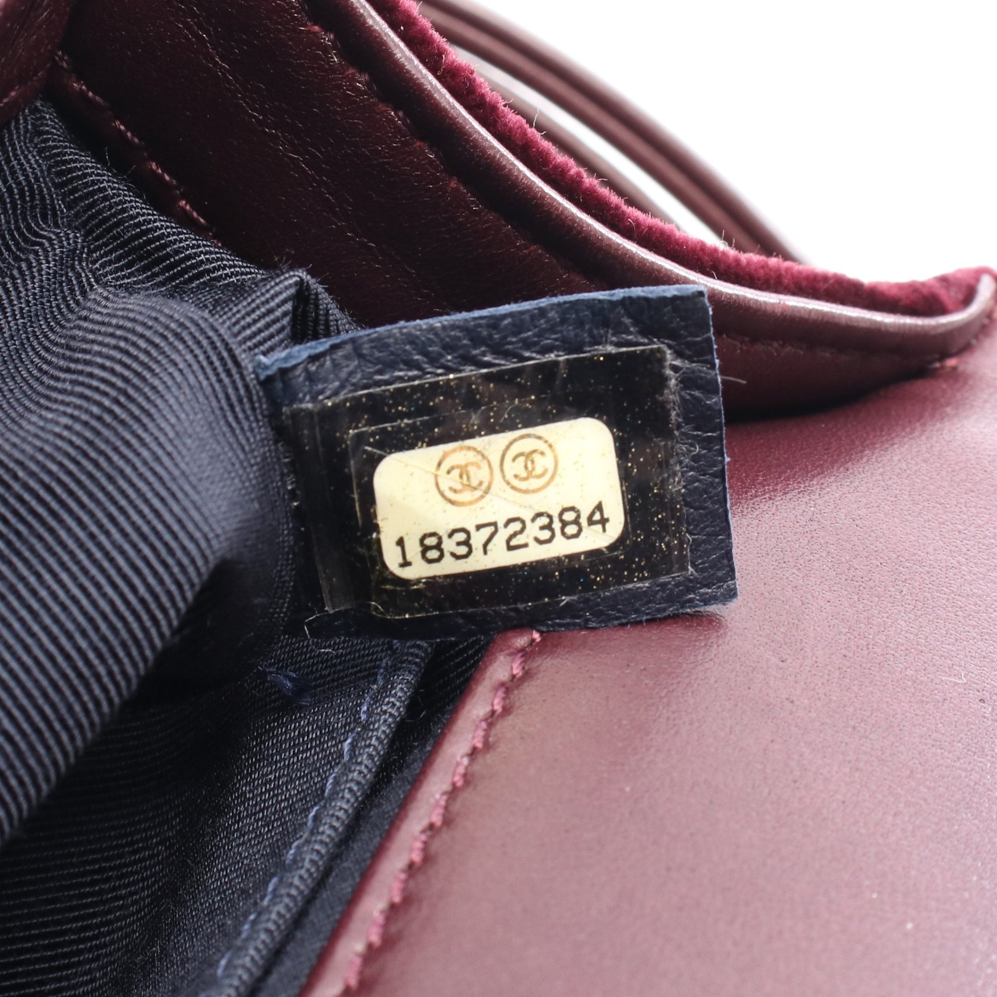 ボーイシャネル スモール チェーンショルダーバッグ ベロア ツイード ボルドー ベージュ シルバー金具 シャネル バッグ CHANEL