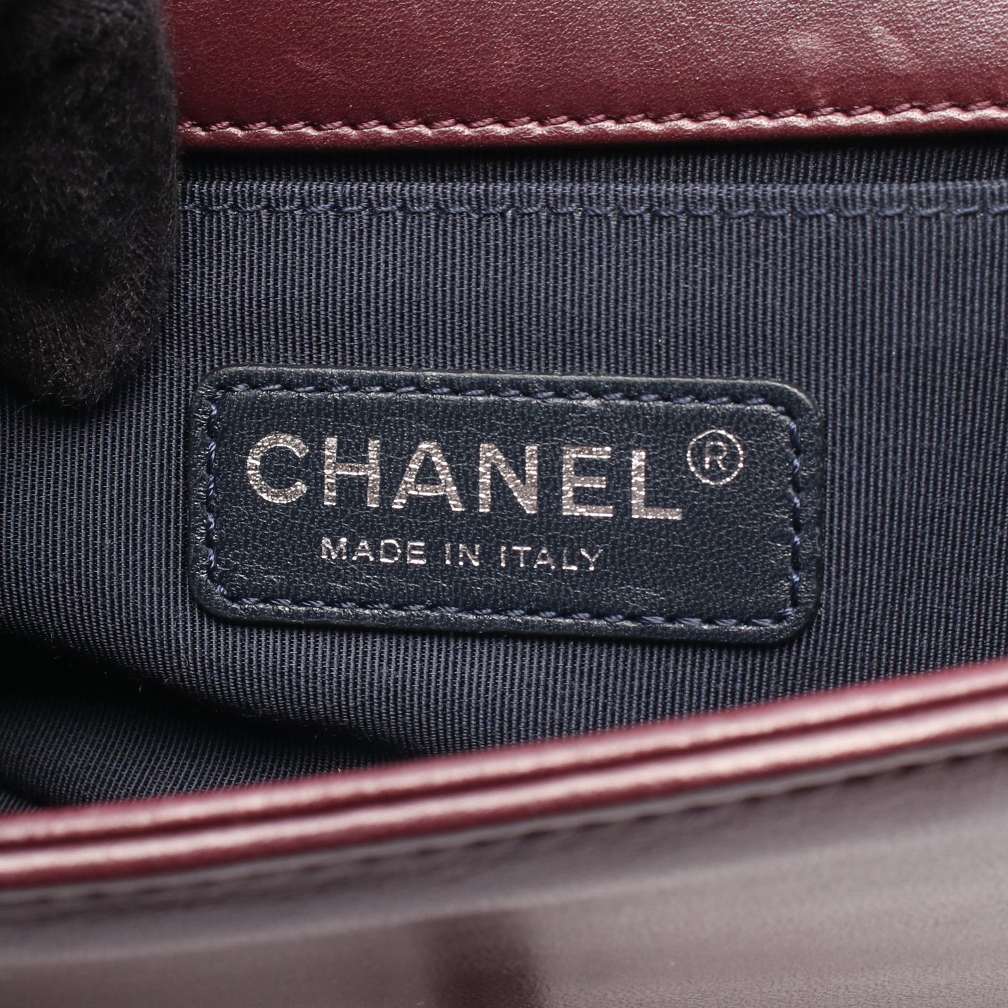 ボーイシャネル スモール チェーンショルダーバッグ ベロア ツイード ボルドー ベージュ シルバー金具 シャネル バッグ CHANEL