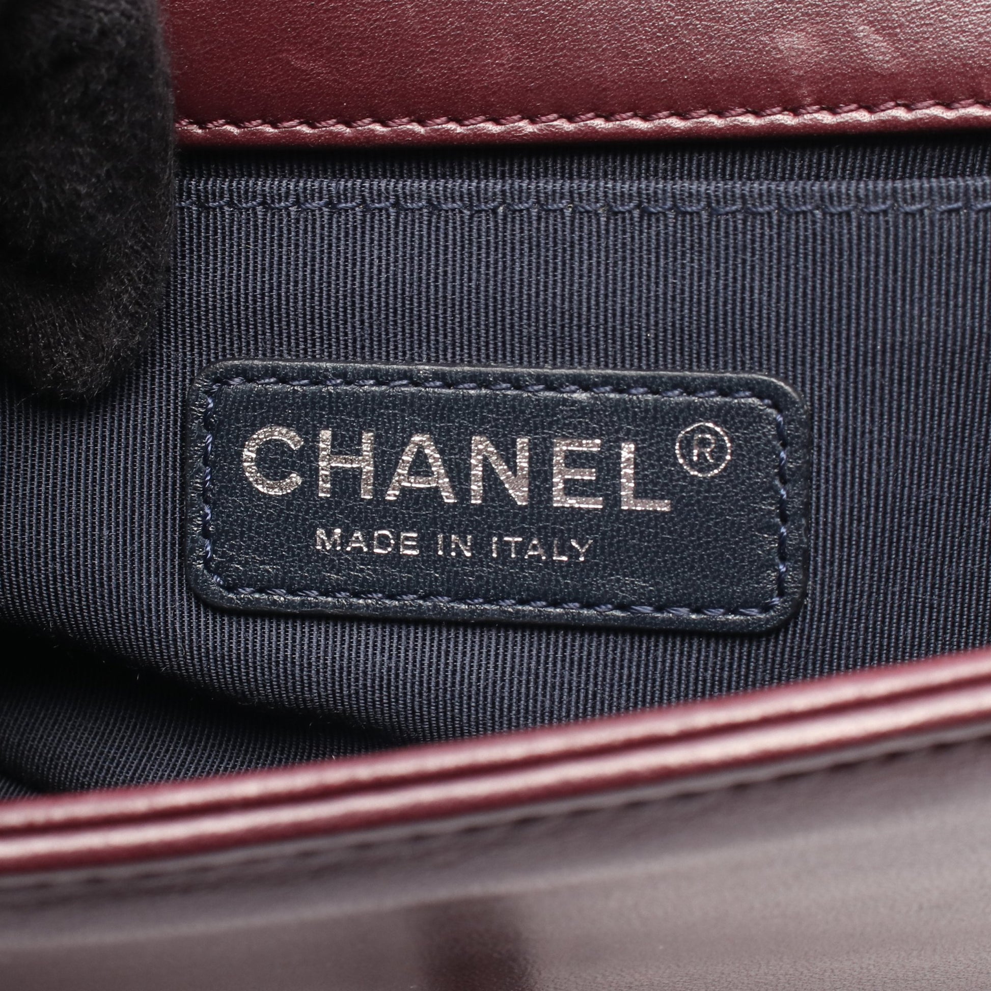 ボーイシャネル スモール チェーンショルダーバッグ ベロア ツイード ボルドー ベージュ シルバー金具 シャネル バッグ CHANEL