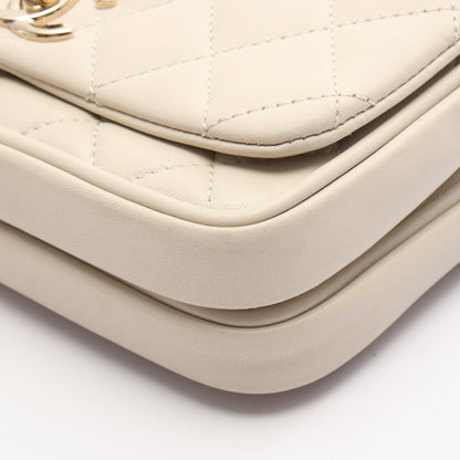 ショルダーバッグ レザー アイボリー ゴールド金具 2WAY シャネル バッグ CHANEL