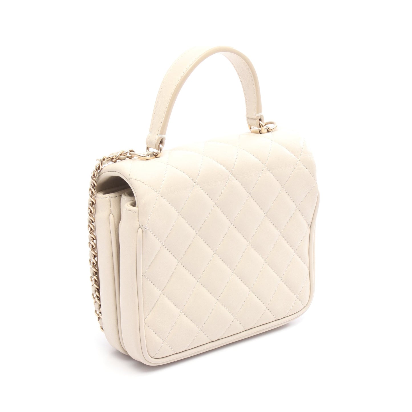 ショルダーバッグ レザー アイボリー ゴールド金具 2WAY シャネル バッグ CHANEL