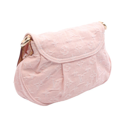 サンセット モノグラムデニム ウォッシュドピンク ショルダーバッグ デニム レザー ピンク バッグ LOUIS VUITTON