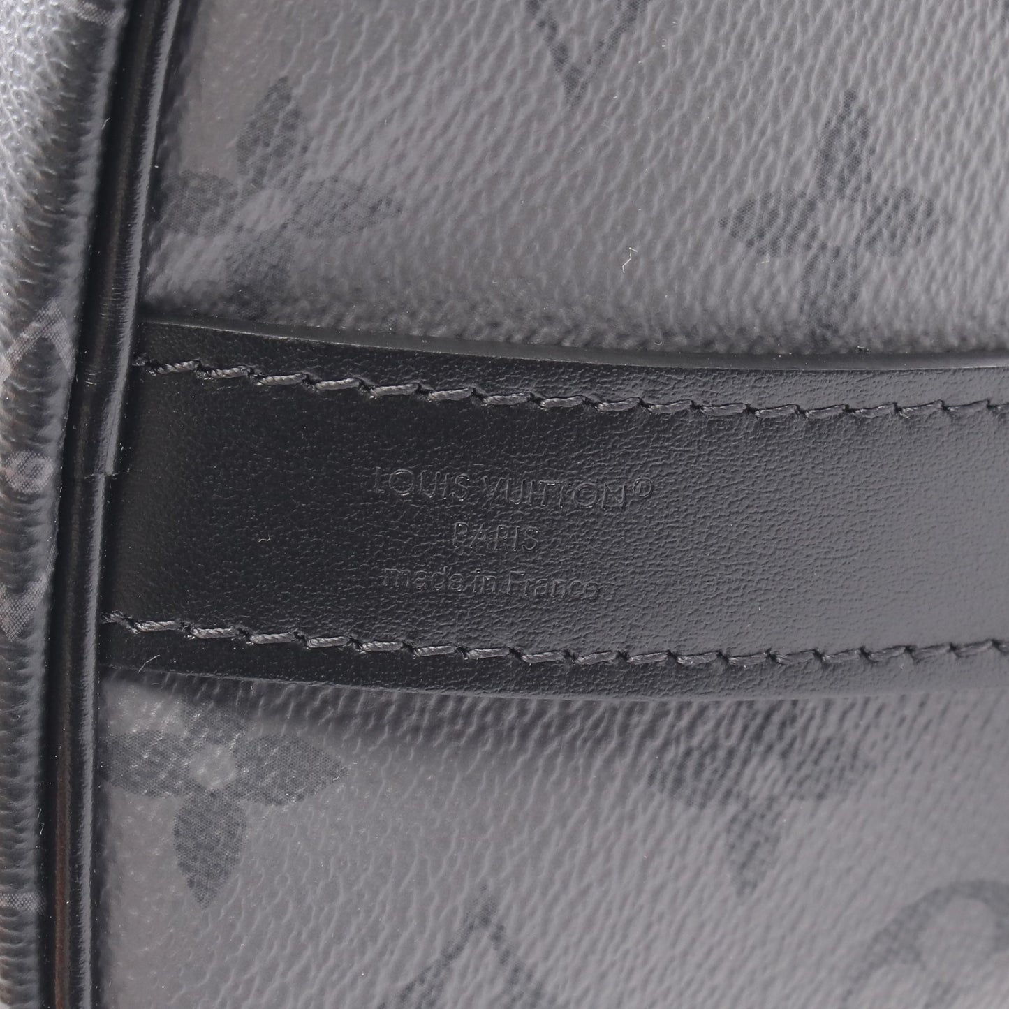 キーポル バンドリエール 25 モノグラムエクリプス ハンドバッグ PVC レザー ブラック グレー 2WAY ルイヴィトン バッグ LOUIS VUITTON