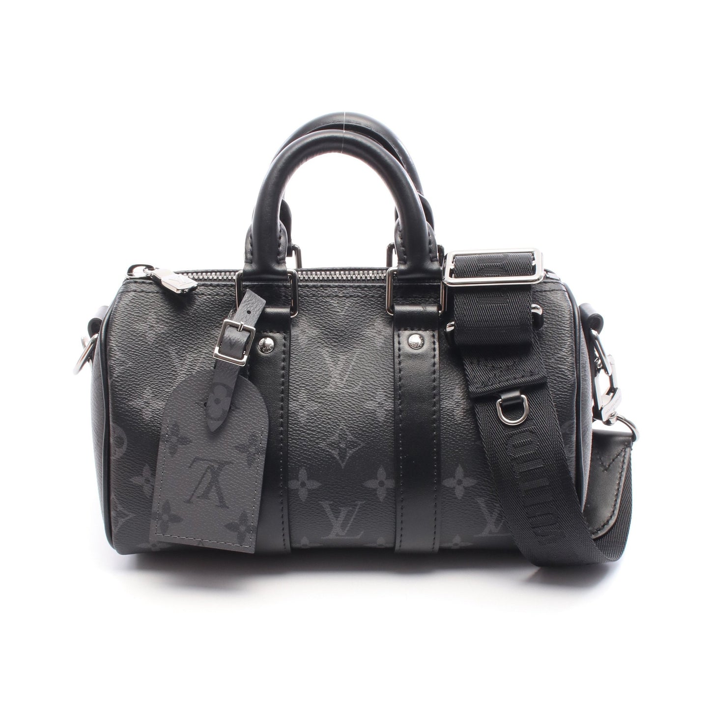キーポル バンドリエール 25 モノグラムエクリプス ハンドバッグ PVC レザー ブラック グレー 2WAY ルイヴィトン バッグ LOUIS VUITTON