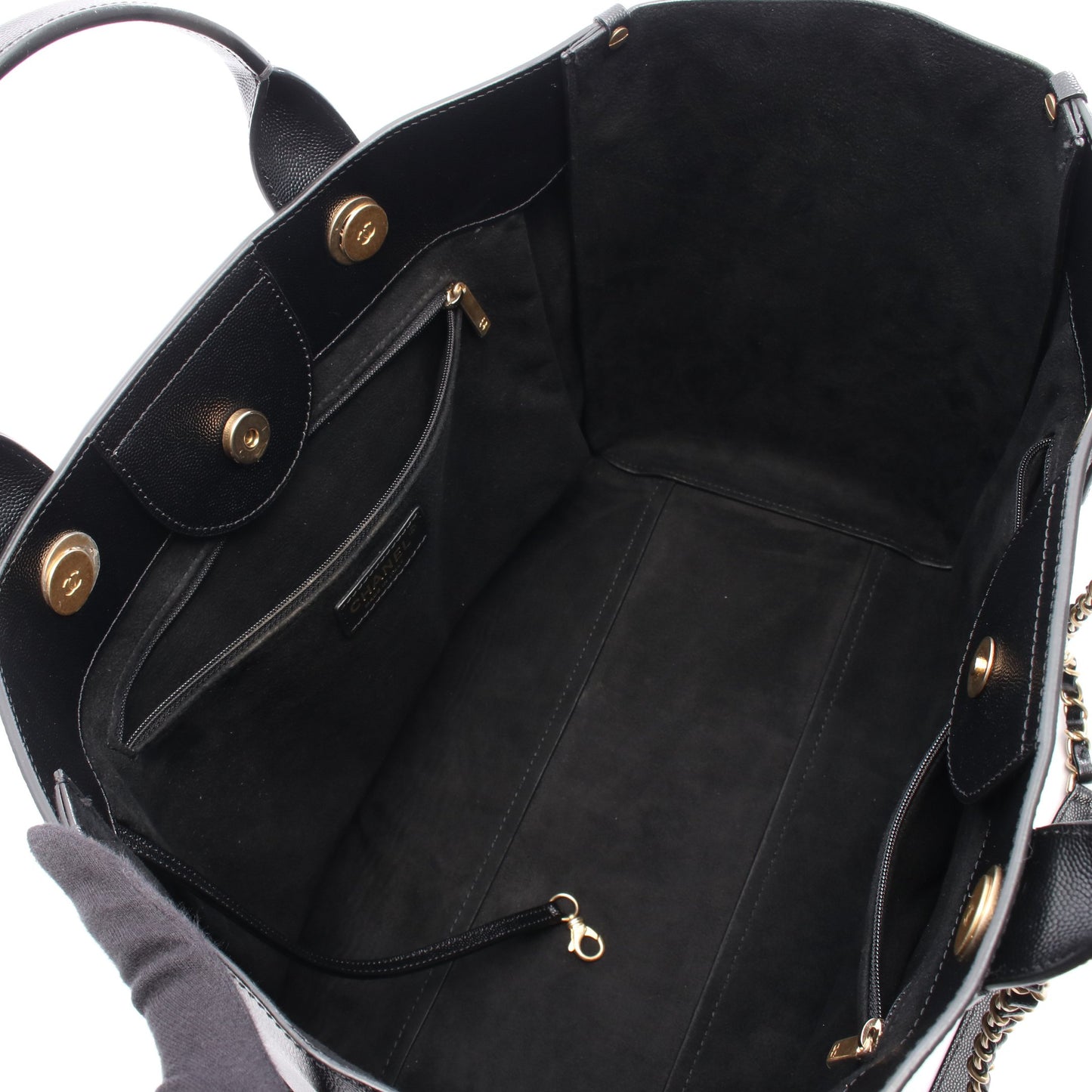 ドーヴィル チェーンショルダーバッグ チェーントートバッグ レザー ブラック ゴールド金具 2WAY シャネル バッグ CHANEL