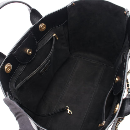 ドーヴィル チェーンショルダーバッグ チェーントートバッグ レザー ブラック ゴールド金具 2WAY シャネル バッグ CHANEL