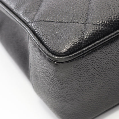 マトラッセ ハンドバッグ トートバッグ キャビアスキン ブラック ゴールド金具 シャネル バッグ CHANEL