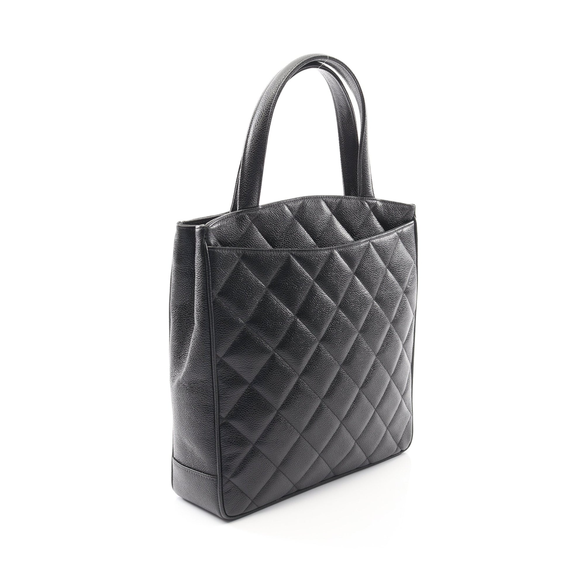マトラッセ ハンドバッグ トートバッグ キャビアスキン ブラック ゴールド金具 シャネル バッグ CHANEL